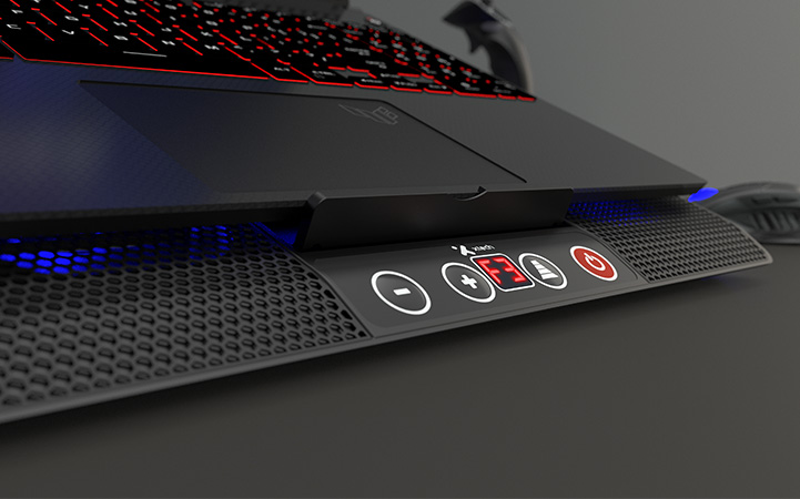 Xtech - Notebook stand - Tuuli gaming 6 fans XTA-161